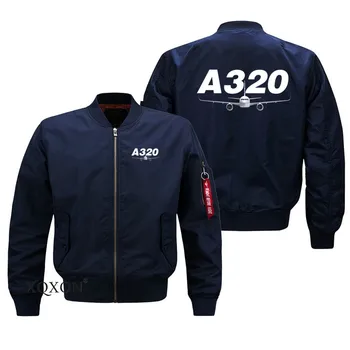 Нови якета за мъже Есен-зима Ma1, мъжко яке-бомбер, дебел-Тънък пилот на военен полет A320, улични мъжки палта, якета