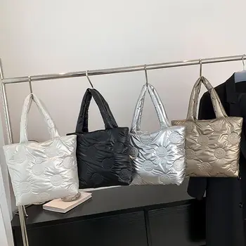 Обикновена чанта през рамо, ежедневни чанти под мишниците с памучна подплата голям капацитет, пълни чанти за жени и момичета