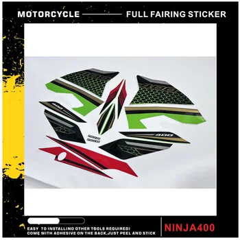 Подходящ за NINJA400 EX400 стикер за мотоциклет стикер за декорация на купето пълна стикер за автомобил светоотражающего водоустойчива комплект
