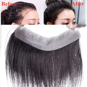 Предния край на перуки за жени, натрупване на естествени черни коса, косопад, прави лентата в топперах за човешки косъм, разменени перука