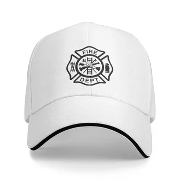 Пънк Унисекс Черна бейзболна шапка на противопожарна охрана за възрастни, Регулируем Шапка на татко за мъже и жени, защита от слънцето