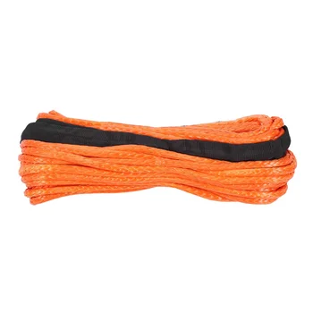 Синтетично Въже на Лебедка, оранжево 1/4x50 фута Синтетичен Въжето на лебедката за ATV UTV Suv Камион До Лебедка