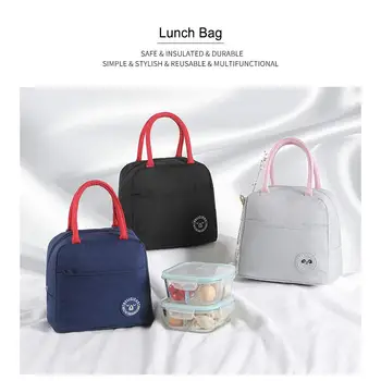 Случайна чанта за обяд, широко отворена чанта-хладилник и топло, Водоустойчив Термозащитная чанта-органайзер за обяд, за жени, мъже, момичета, деца