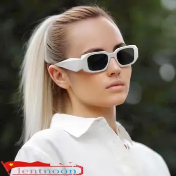 Слънчеви очила от бял амониев с лента за жени, мъжки естетически вечерни Триизмерни Маркови Дизайнерски Модни стръмни слънчеви очила