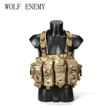 Тактическа жилетка за еърсофт оръжия, в сандъка с боеприпаси, подсумок за АК 47, бойно тактическо военно ловни съоръжения