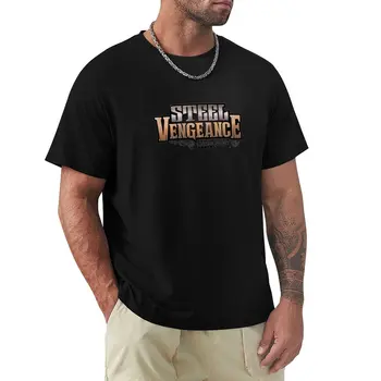 Тениска с логото на Steel Vengeance, летен топ, скъпа дрехи, мъжки високи тениски