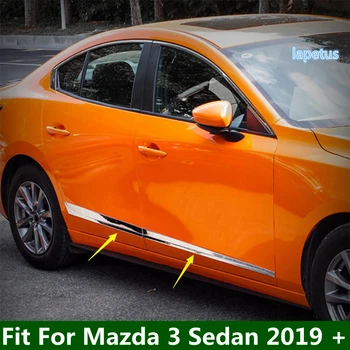 Украса на линия странична врата във форми за акцент на купето Тампон безеля Защитен панел странични врати за Mazda 3 Седан 2019 2020 Аксесоари