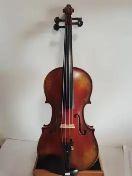 Цигулка Master 4/4 Stradi модел, задната част от пламенного клен, иглолистни надмощие, ръчна дърворезба 3562