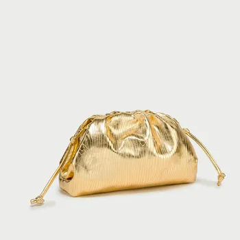 Чанта Cloud Dumpling, дамски класически геометрична чанта през рамо, луксозна чанта през рамо на еднакво цип