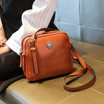 Чанта за през рамо в ретро стил, прости квадратна чанта през рамо За жени, дамски чанти с офиси, дизайнерски дамски чанти-незабавни посланици
