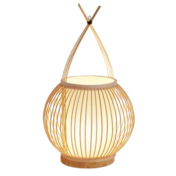 Японската настолна лампа спалня Дзен бамбук лампа нощно шкафче романтична украса ins бамбук чайна кабинет нова китайска лампа